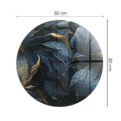 Okrúhla podložka pod krb Štýlové listy v štruktúre