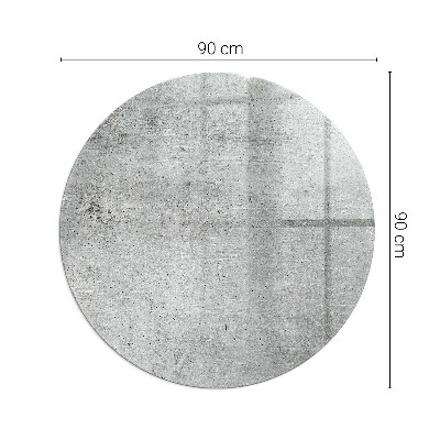 Okrúhla podložka pod krb Surový betón v minimalistickom štýle