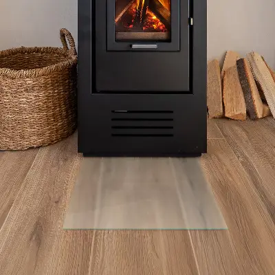 Obdĺžniková polopriesvitná podložka pod kachle