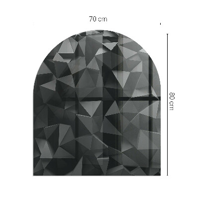 Polkruhová podložka pod kachle Trojrozmerná geometria