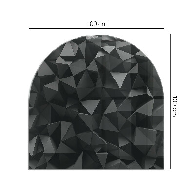 Polkruhová podložka pod kachle Trojrozmerná geometria