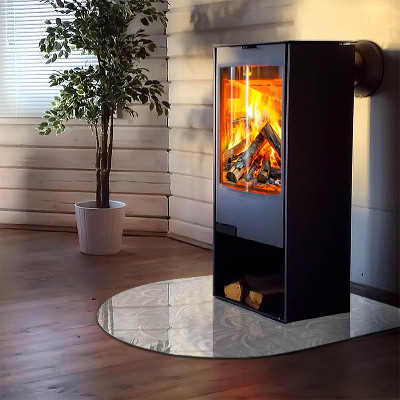 podložka pod krbové kachle Elegantný rastlinný vzor