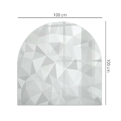 Polkruhová podložka pod kachle Abstraktný geometrický vzor