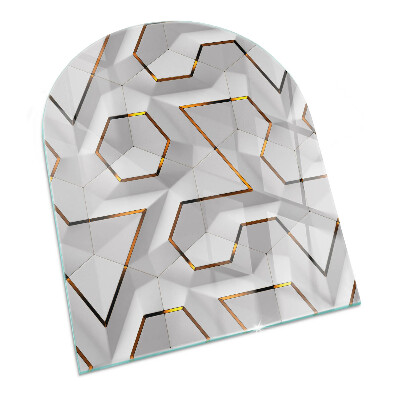 podložka pod krbové kachle Geometrický 3D vzor