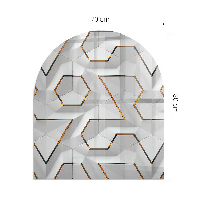 podložka pod krbové kachle Geometrický 3D vzor