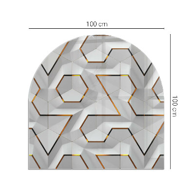 podložka pod krbové kachle Geometrický 3D vzor