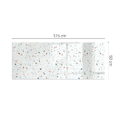 Obdĺžnikové sklo pod krb Vzor s malými tvarmi