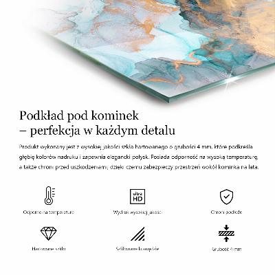 Podložka pod kachle Listy v jemných vzoroch