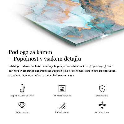 Podložka pod kachle Listy v jemných vzoroch