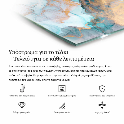 Obdĺžnikové sklo pod krb Geometrický 3D vzor