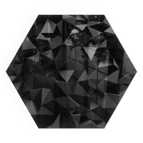 Sklenená podložka pod krb Trojrozmerný geometrický vzor