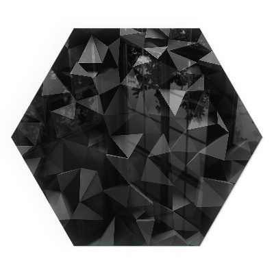 Sklenená podložka pod krb Trojrozmerný geometrický vzor