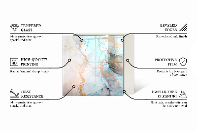Nehorľavá podložka pred krb Mramorová štruktúra s jemným žilkovaním