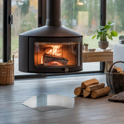 Šesťuholníková podložka pod krb Štýl s efektom betónu