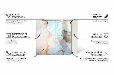 Sklenená podložka pod krb Expresívny motív s organickou formou