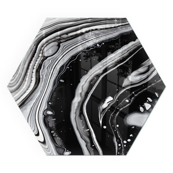 Sklenená podložka pod krb Čiary a vlny v modernej verzii