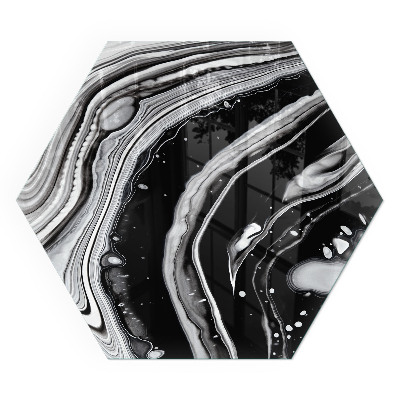 Sklenená podložka pod krb Čiary a vlny v modernej verzii