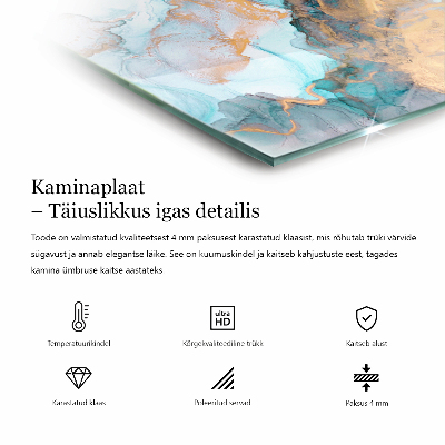 Nehorľavá podložka pred krb Betónová textúra v štýle