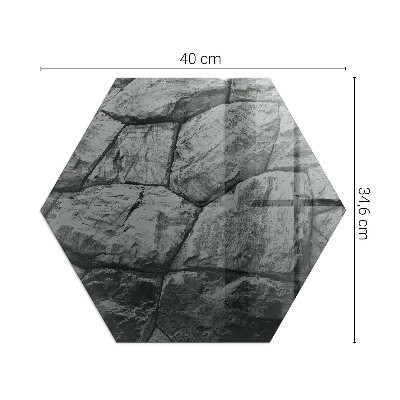 Šesťuholníková podložka pod krb Motív prírodného kameňa