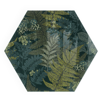 Nehorľavá podložka pred krb Motýle medzi rastlinnými akcentmi