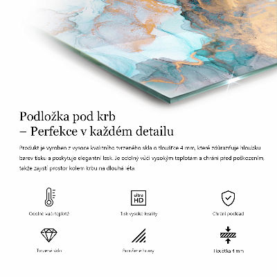 Sklenená podložka pod krb Farba Bledoružová