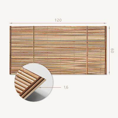 Obdĺžnikový panel na stenu Doska s horizontálnymi vzormi