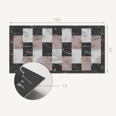 Obdĺžnikový panel na stenu Motív mramorovej dlaždice