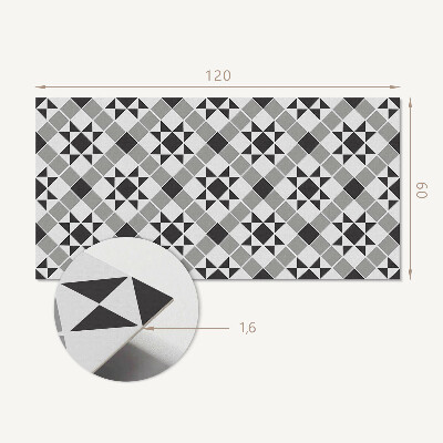 Samolepiaci panel na stenu Geometrický vzor s motívom hviezd