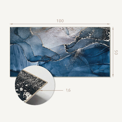 Obdĺžnikový stenový panel Vlnité abstraktné tvary