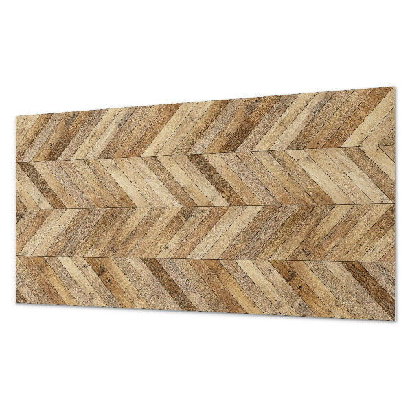 Samolepiaci panel na stenu Vzor rybej kosti vyrobený z dreva