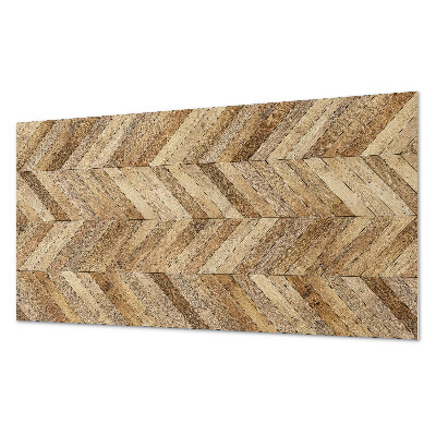 Samolepiaci panel na stenu Vzor rybej kosti vyrobený z dreva