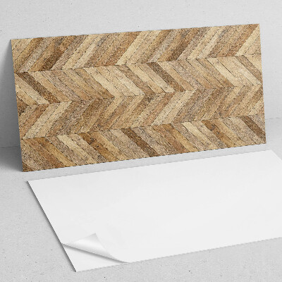 Samolepiaci panel na stenu Vzor rybej kosti vyrobený z dreva