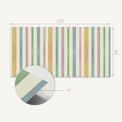 Obdĺžnikový stenový panel Farebné vertikálne pruhy