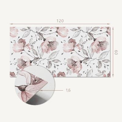 Samolepiaci panel na stenu Kvetinový motív v akvarelovom štýle