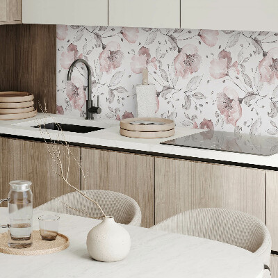 Samolepiaci panel na stenu Kvetinový motív v akvarelovom štýle