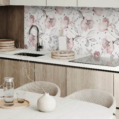 Samolepiaci panel na stenu Kvetinový motív v akvarelovom štýle