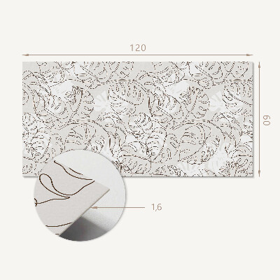 Obdĺžnikový panel na stenu Listový vzor v priamych líniách