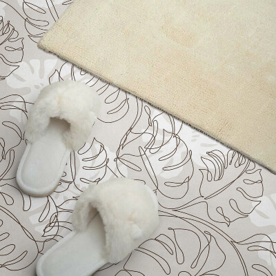 Obdĺžnikový panel na stenu Listový vzor v priamych líniách