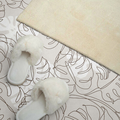 Obdĺžnikový panel na stenu Listový vzor v priamych líniách