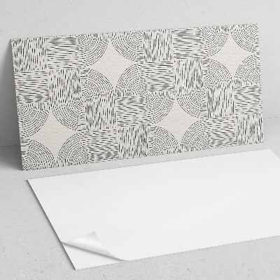 Obdĺžnikový panel na stenu Štylizované tvary v geometrickom poradí