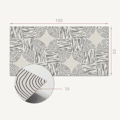 Obdĺžnikový panel na stenu Štylizované tvary v geometrickom poradí