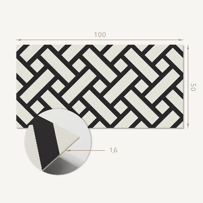 Obdĺžnikový stenový panel Geometrický vzor s vrkočom