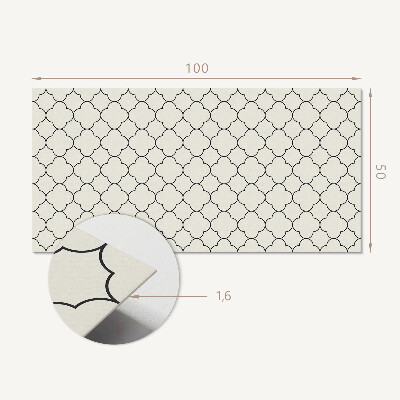 Obdĺžnikový panel na stenu Kvetinový vzor v sieťke