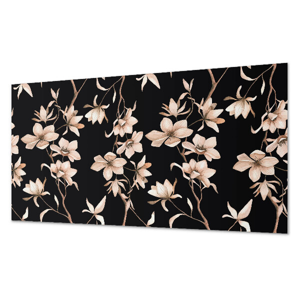 Obdĺžnikový stenový panel Kvetinový motív