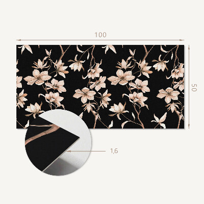 Obdĺžnikový stenový panel Kvetinový motív