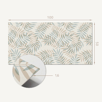 Obdĺžnikový panel na stenu Jemný vzor listov