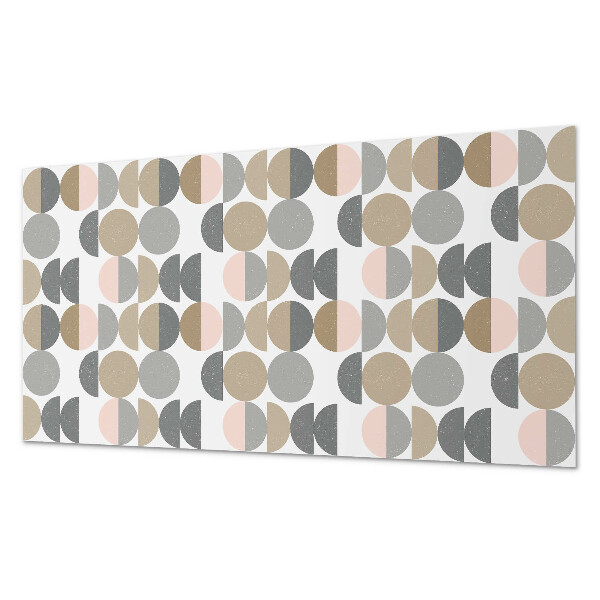 Obdĺžnikový panel na stenu Kruhy a polkruhy v geometrickom štýle