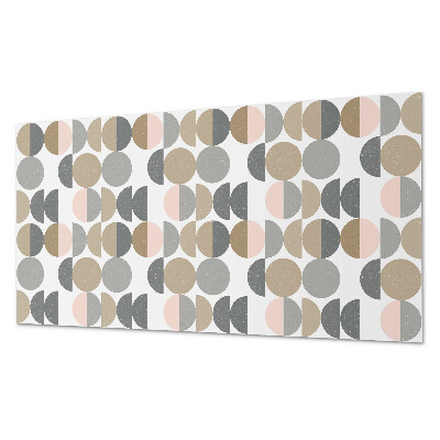 Obdĺžnikový panel na stenu Kruhy a polkruhy v geometrickom štýle