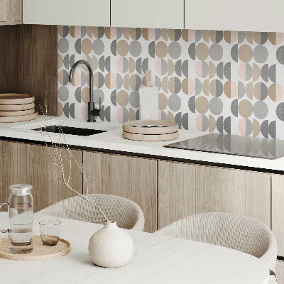 Obdĺžnikový panel na stenu Kruhy a polkruhy v geometrickom štýle