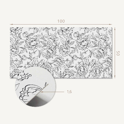 Obdĺžnikový panel na stenu Kvetinový aranžmán so zelenými listami